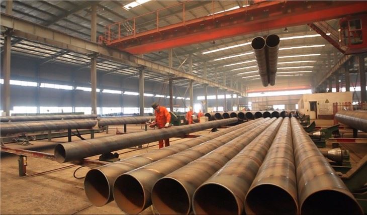 API 5L X42 X52 X56 X60 SSAW Kabòn Steel Spiral Pipeline Gwo Dyamèt Pile Tiyo