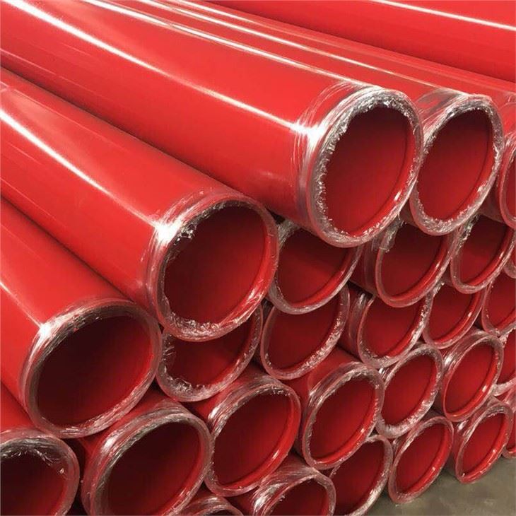 Ral 3000 wouj pentire Grooved soude Kabòn Steel tiyo pou batay dife