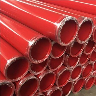 ASTM A795 Wouj penti asye tiyo ak pwent Groove